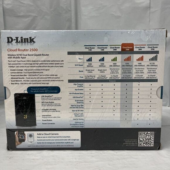 D-Link ‎DIR-836L Black Wireless 5 Ports N 750 Mbps Dual-Band Gigabit Router PB43 - Picture 5 of 7